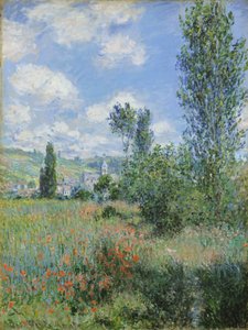 Uitzicht op Vetheuil door Claude Monet