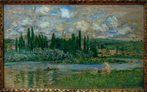 Uitzicht op Vetheuil door Claude Monet