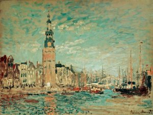 Uitzicht op de Toren Montalban, Amsterdam door Claude Monet