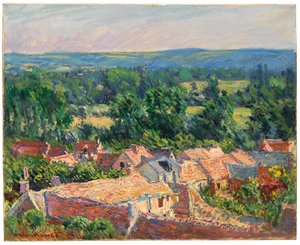 Uitzicht op het dorp Giverny, 1886