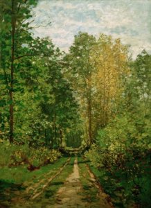 Bosweg door Claude Monet
