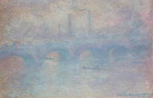Waterloo Bridge. Mistig effect door Claude Monet