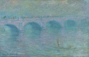 Waterloo-brug in de mist