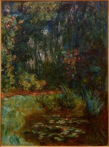 Hoek van de waterlelievijver, 1918 door Claude Monet