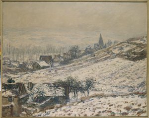 Winter in Giverny, 1885 door Claude Monet