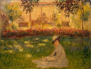 Vrouw in een tuin