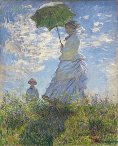 Vrouw met een parasol - Madame Monet en haar zoon