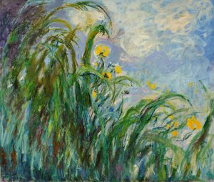 Gele irissen, c. 1925 door Claude Monet