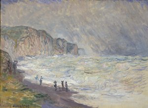 Woeste Zee bij Pourville door Claude Monet