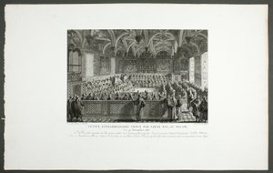 Bijzondere zitting van Lodewijk XVI in het paleis, uit de serie Tableaux historiques de la Révolution française