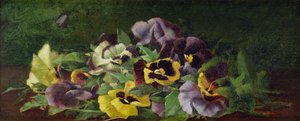 Viooltjes (olieverf op doek) door Claude Raguet Hirst