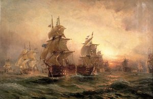 De avond van Trafalgar, 1890 door Claude T. Stanfield Moore