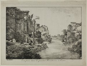 Uitzicht in de Trastevere Wijk, Rome