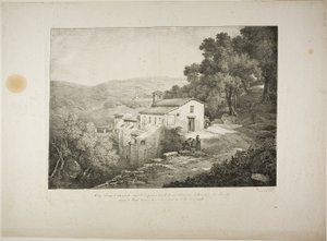 Uitzicht op een Klooster op de Plaats van het Huis van Horace door Claude Thienon