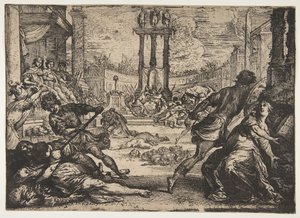 Een bloedbad door het triumviraat door Claude Vignon