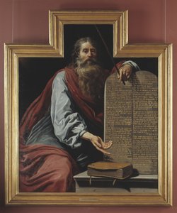 Mozes met de Tafelen van de Wet