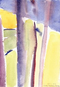 Bomen met uitzicht op het meer, 1994 door Claudia Hutchins Puechavy