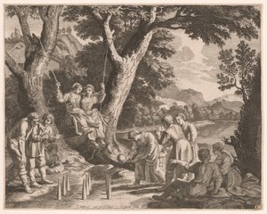 Jeu de boules, Plaat 9 uit Pastorales