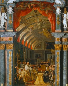 Aanbidding van de Sagrada Forma door Karel II, koning van Spanje ... door Claudio Coello
