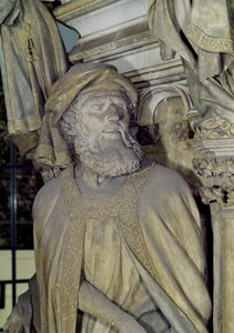 De Put van Mozes, detail van Daniël van de zeshoekige sokkel door Claus and Malouel, Jean Sluter