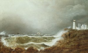 Eastern Point Light, haven van Gloucester door Clement Drew