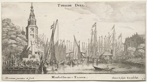 Verschillende Schepen en Zichten van Amsterdam, Deel II: Kanaal bij Amsterdam en Toren van Monkel
