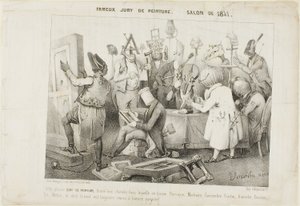 Beroemde schilderijenjury. Salon van 1841