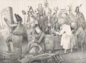 Beroemde schilderjury. Salon van 1841, 20 maart 1841 door Clément Pruche