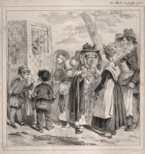 Zie je mijn beste! het is de politie die deze marionetten laat spelen, om af te leiden..., 1840