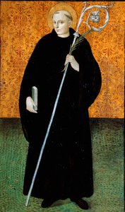 Sint Placide, benedictijnse monnik, houtschilderij door Nicola Filotesio, genaamd Cola dell