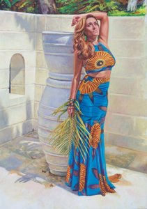 Dame in Blauw
