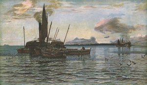 De Haringmarkt op Zee op Loch Fyne, Argyll, 1884, ca. 1930 door Colin Hunter