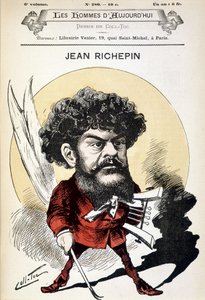 Cartoon door Jean Richepin, Franse schrijver. door Coll Toc