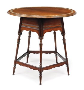 Victoriaanse ronde tafel, ca. 1870 door Collinson and Lock