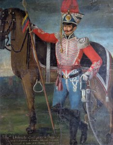 Francisco Urdaneta, kolonel van de dragonders, 1822 door Colombian School