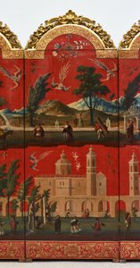 Biombo met uitzichten op Mexico-Stad