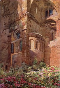 Sacro Speco met Roseto, apsis van de onderste kapel, Subiaco