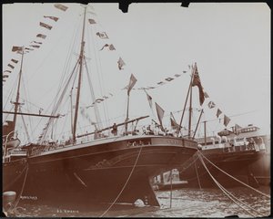 S.S. "Umbria" aan de kade, ca. 1897