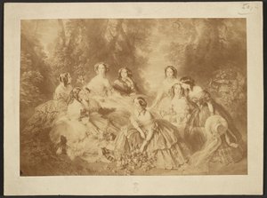 "Keizerin Eugenie omringd door haar hofdames" door Franz Xaver Winterhalter