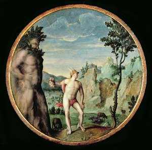 Perseus die Atlas in Steen Verandert