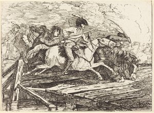 Cavalerieaanval door Conrad Gessner
