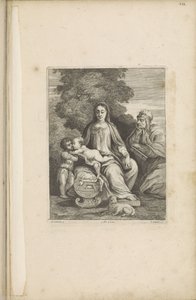 Maria met het Christuskind, de jonge Johannes de Doper en de H. Elisabet door Conrad Lauwers