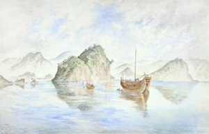 Nagasaki, Japan: Eiland Pappenberg door Constance Frederica Gordon Cumming