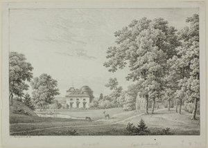 Het kasteel van Bagatelle in het Bois de Boulogne door Constant Bourgeois
