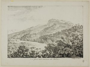 Uitzicht genomen in de regio van Subiaco, van Uitzichten op Italië door Constant Bourgeois