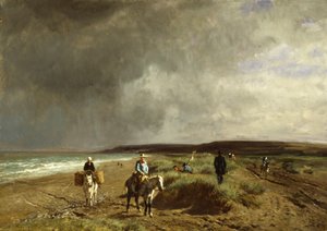 Kust bij Villers, c.1859 door Constant Emile Troyon