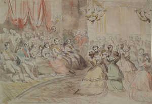 Een Staatsbal, Vermoedelijk met Napoleon III door Constantin Guys