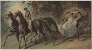 Koets in het Bois de Boulogne, 1800s