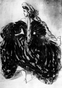 Studie van een Vrouw, 19e eeuw, 1930 door Constantin Guys