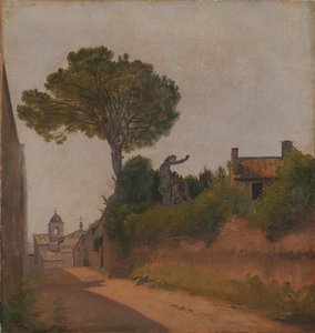 Een straat in Rome. Vicolo Sterrato door Constantin Hansen